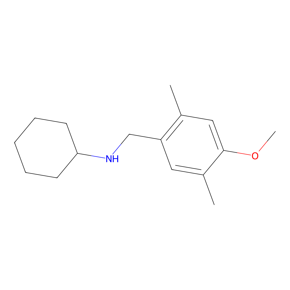 N-(4-methoxy-2,5-dimethylbenzyl)cyclohexanamine molecular structure, CAS 356091-93-5