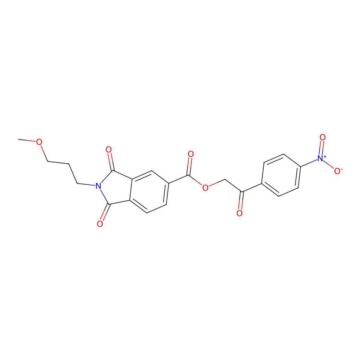 [2-(4-Nitrophenyl)-2-oxoethyl] 2-(3-methoxypropyl)-1,3-dioxoisoindole-5-carboxylate molecular structure, CAS 356092-05-2