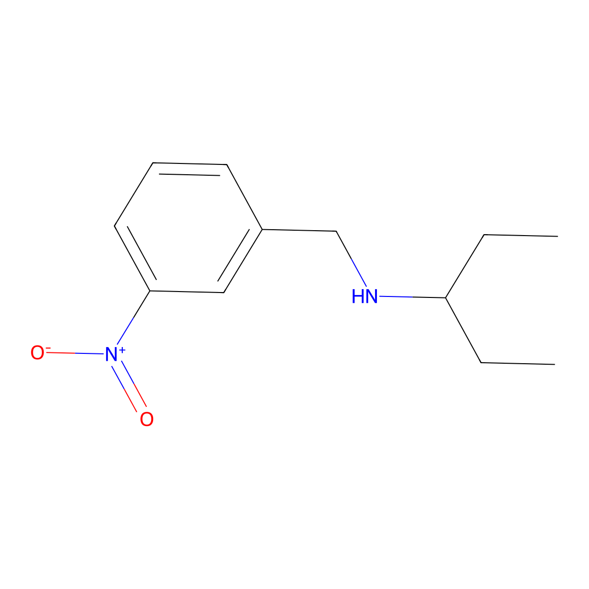 (1-Ethylpropyl)(3-nitrobenzyl)amine molecular structure, CAS 356092-16-5