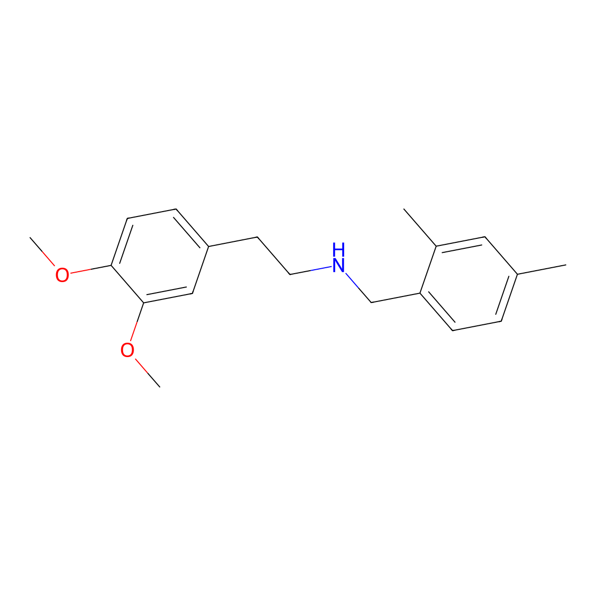 2-(3,4-dimethoxyphenyl)-N-(2,4-dimethylbenzyl)ethanamine molecular structure, CAS 356092-22-3
