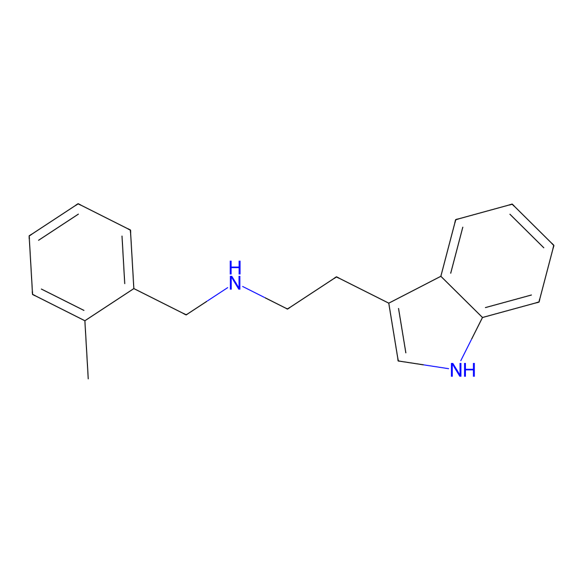 [2-(1H-Indol-3-yl)-ethyl]-(2-methyl-benzyl)-amine molecular structure, CAS 356092-30-3