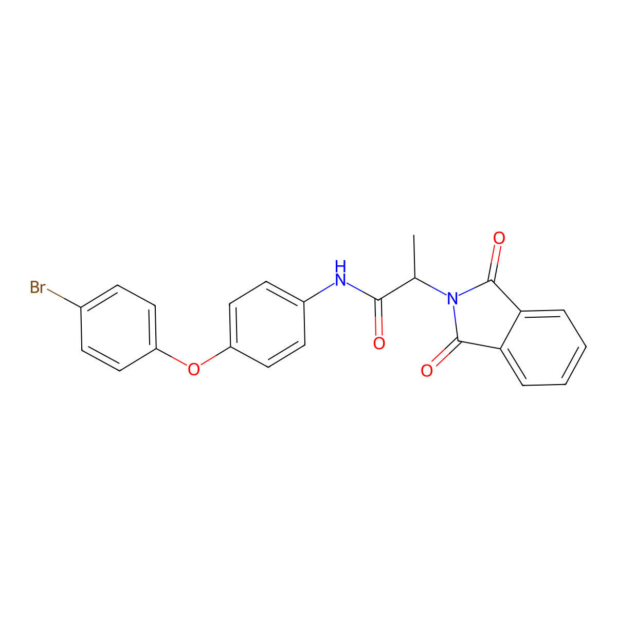 N-[4-(4-bromophenoxy)phenyl]-2-(1,3-dioxoisoindol-2-yl)propanamide molecular structure, CAS 356092-36-9