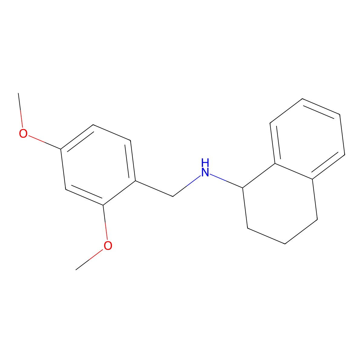 N-[(2,4-dimethoxyphenyl)methyl]-1,2,3,4-tetrahydronaphthalen-1-amine molecular structure, CAS 356092-37-0