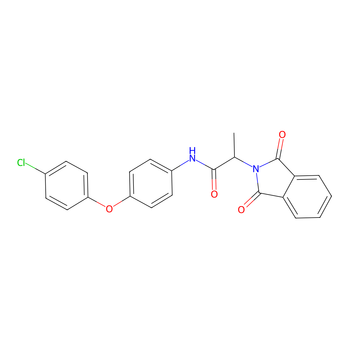 N-[4-(4-chlorophenoxy)phenyl]-2-(1,3-dioxo-1,3-dihydro-2H-isoindol-2-yl)propanamide molecular structure, CAS 356092-39-2