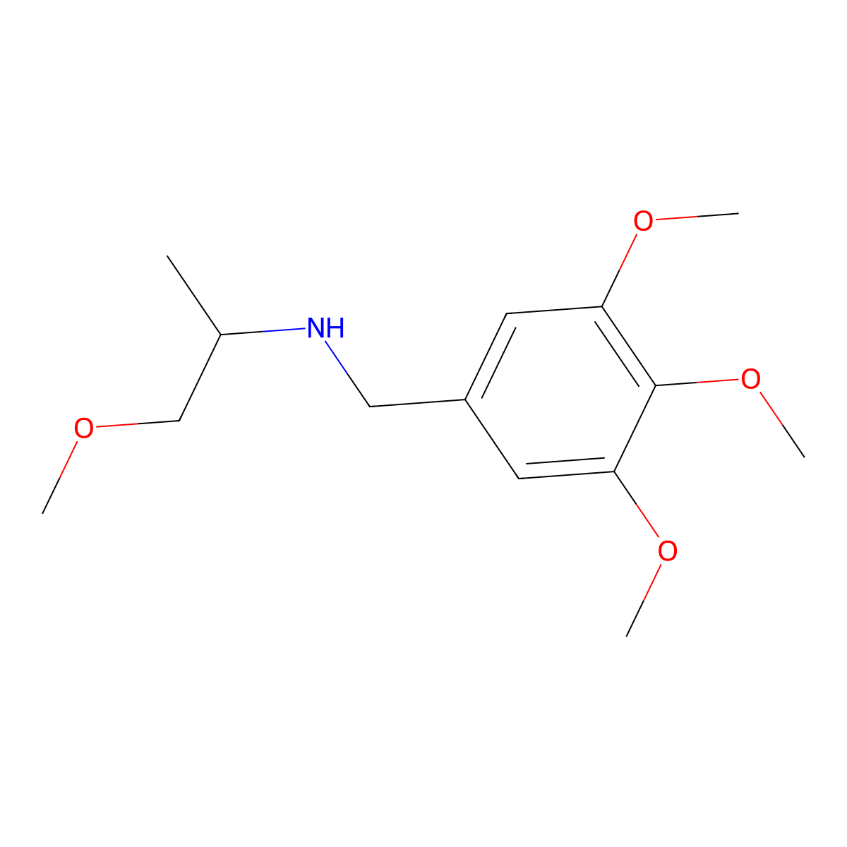 1-methoxy-N-[(3,4,5-trimethoxyphenyl)methyl]propan-2-amine molecular structure, CAS 356092-66-5