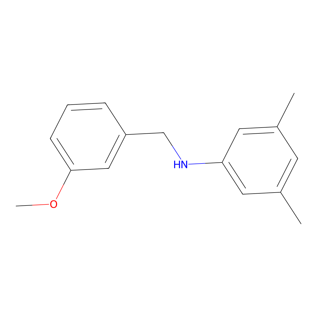 N-[(3-methoxyphenyl)methyl]-3,5-dimethylaniline molecular structure, CAS 356092-70-1