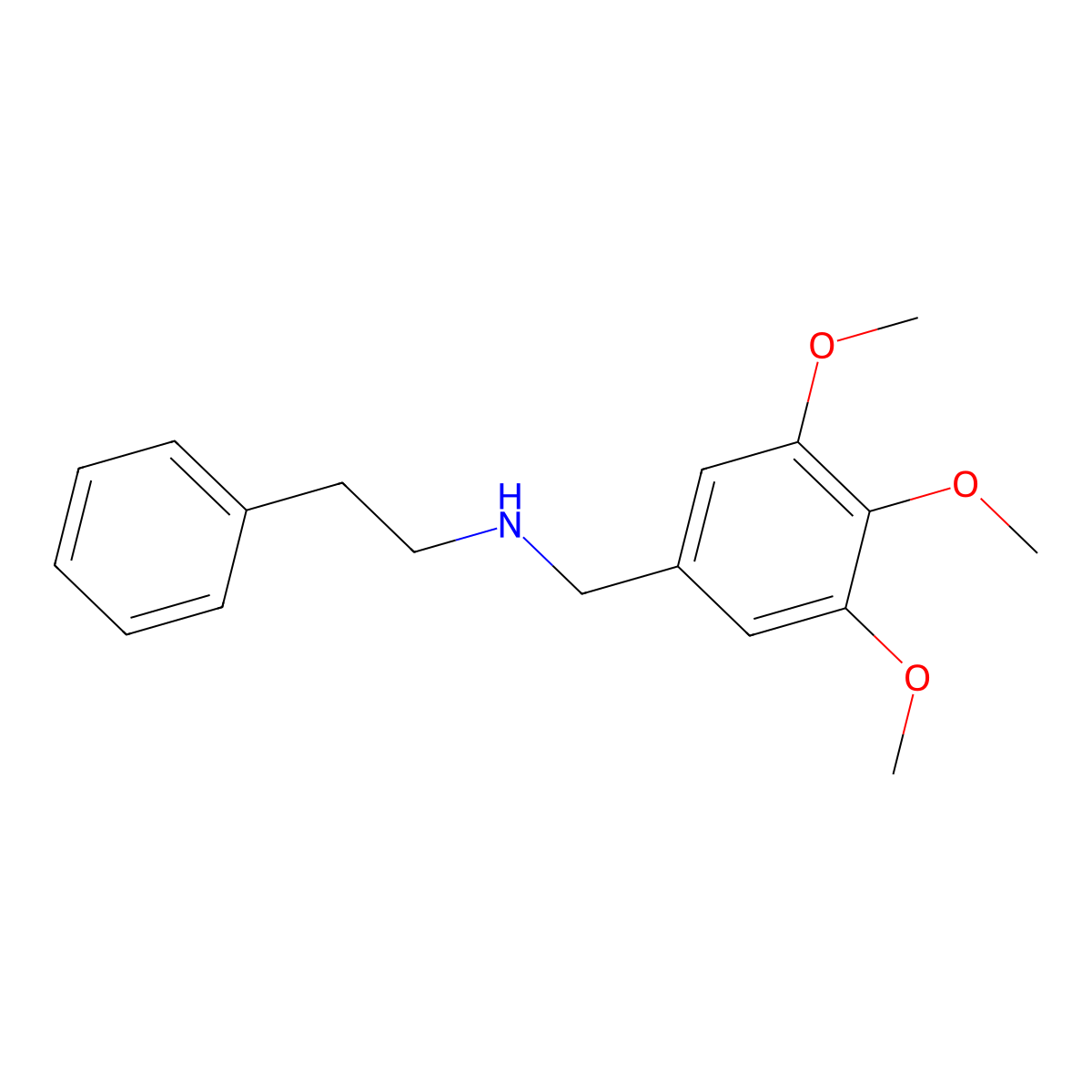 2-phenyl-N-[(3,4,5-trimethoxyphenyl)methyl]ethanamine molecular structure, CAS 356092-77-8