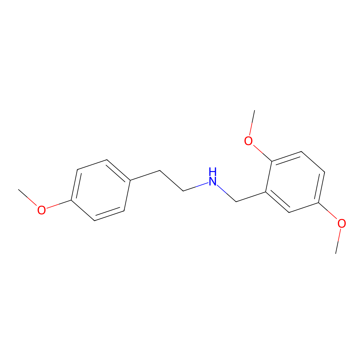 N-(2,5-dimethoxybenzyl)-2-(4-methoxyphenyl)ethanamine molecular structure, CAS 356092-97-2