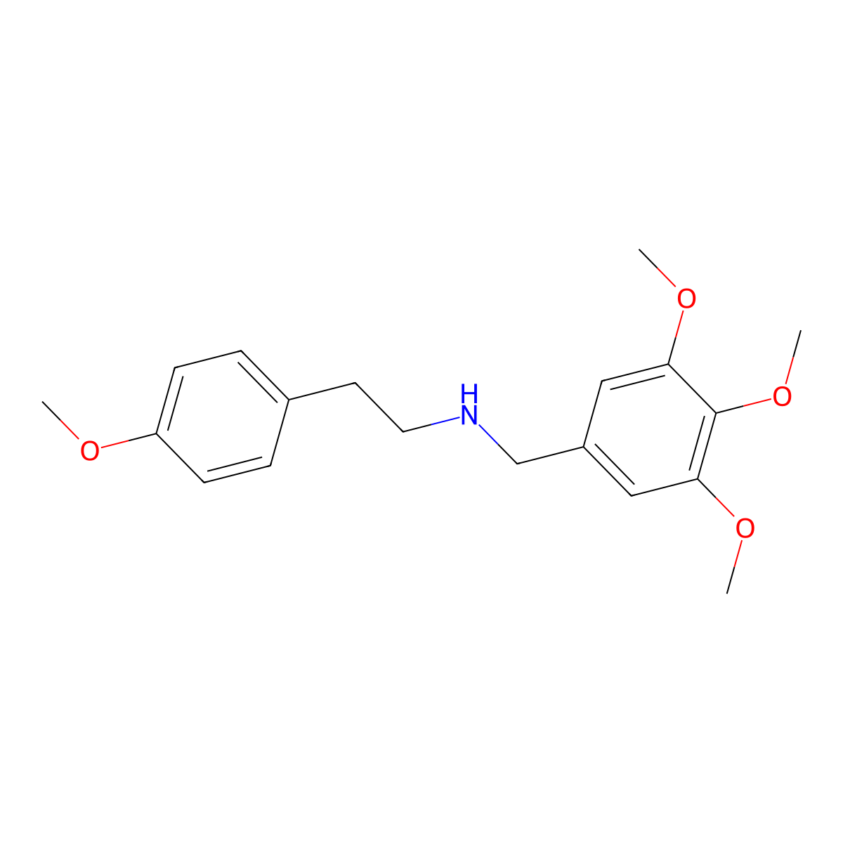 2-(4-methoxyphenyl)-N-(3,4,5-trimethoxybenzyl)ethanamine molecular structure, CAS 356093-01-1
