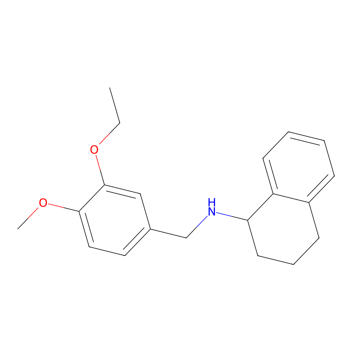 N-[(3-ethoxy-4-methoxyphenyl)methyl]-1,2,3,4-tetrahydronaphthalen-1-amine molecular structure, CAS 356093-07-7