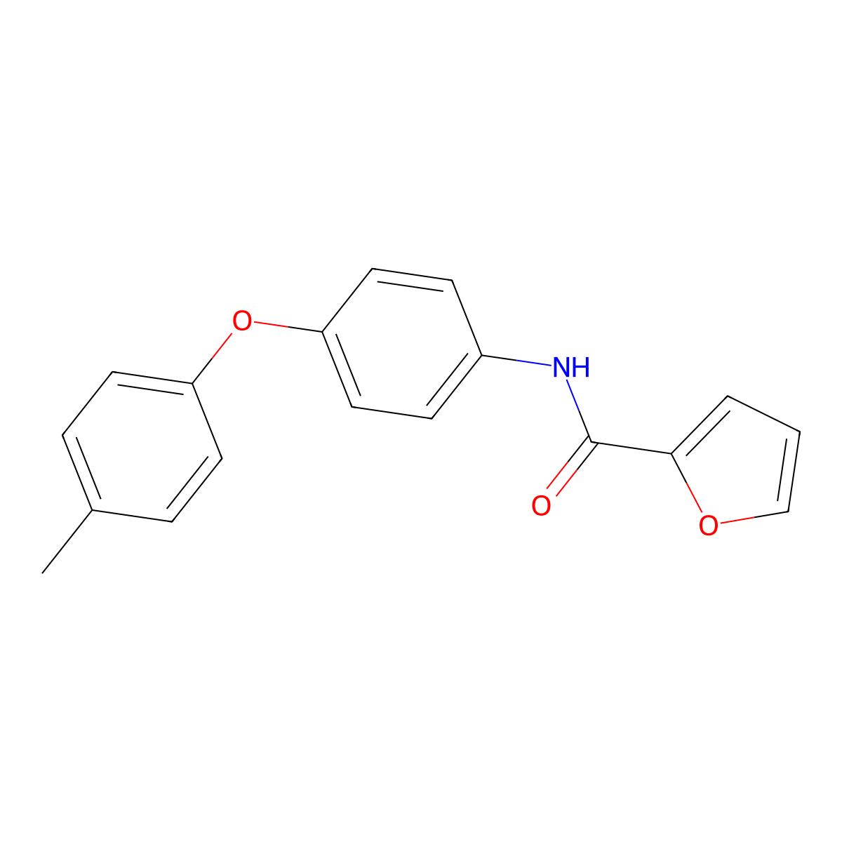 N-[4-(4-methylphenoxy)phenyl]furan-2-carboxamide molecular structure, CAS 356093-15-7