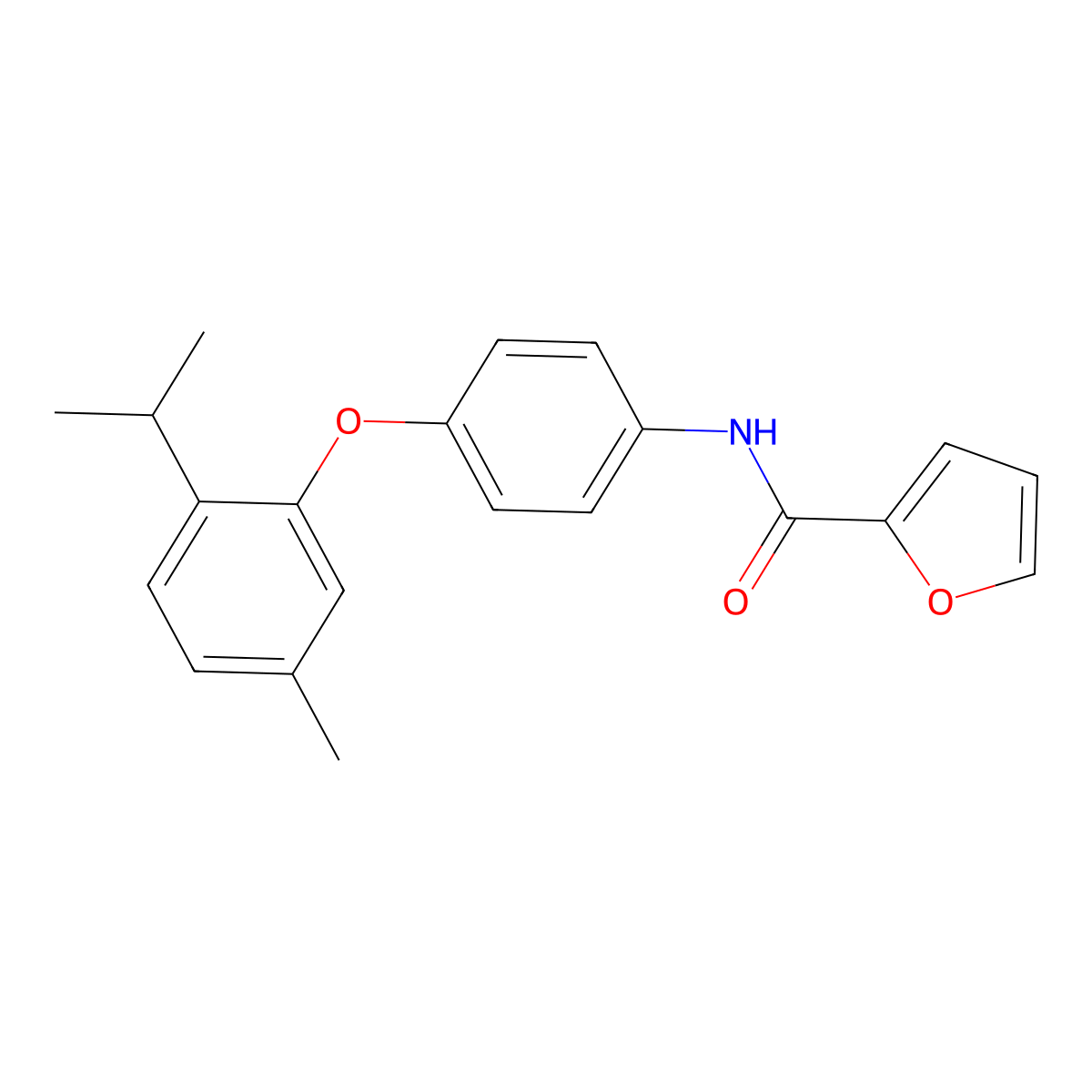 N-[4-(2-isopropyl-5-methylphenoxy)phenyl]-2-furamide molecular structure, CAS 356093-28-2
