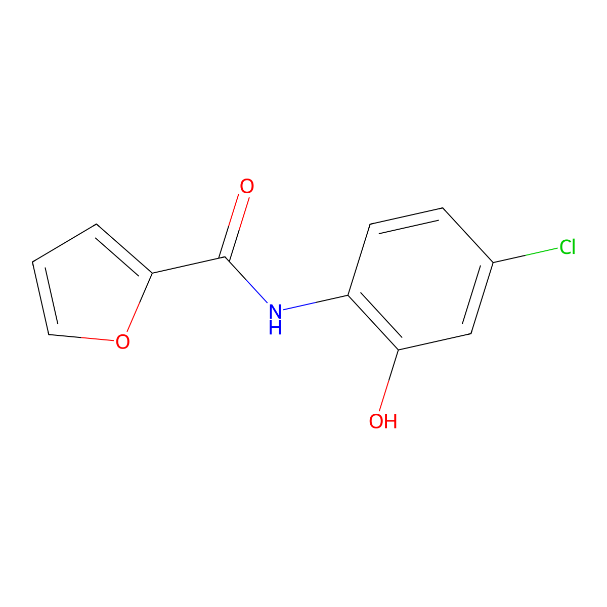 N-(4-chloro-2-hydroxyphenyl)furan-2-carboxamide molecular structure, CAS 356093-31-7
