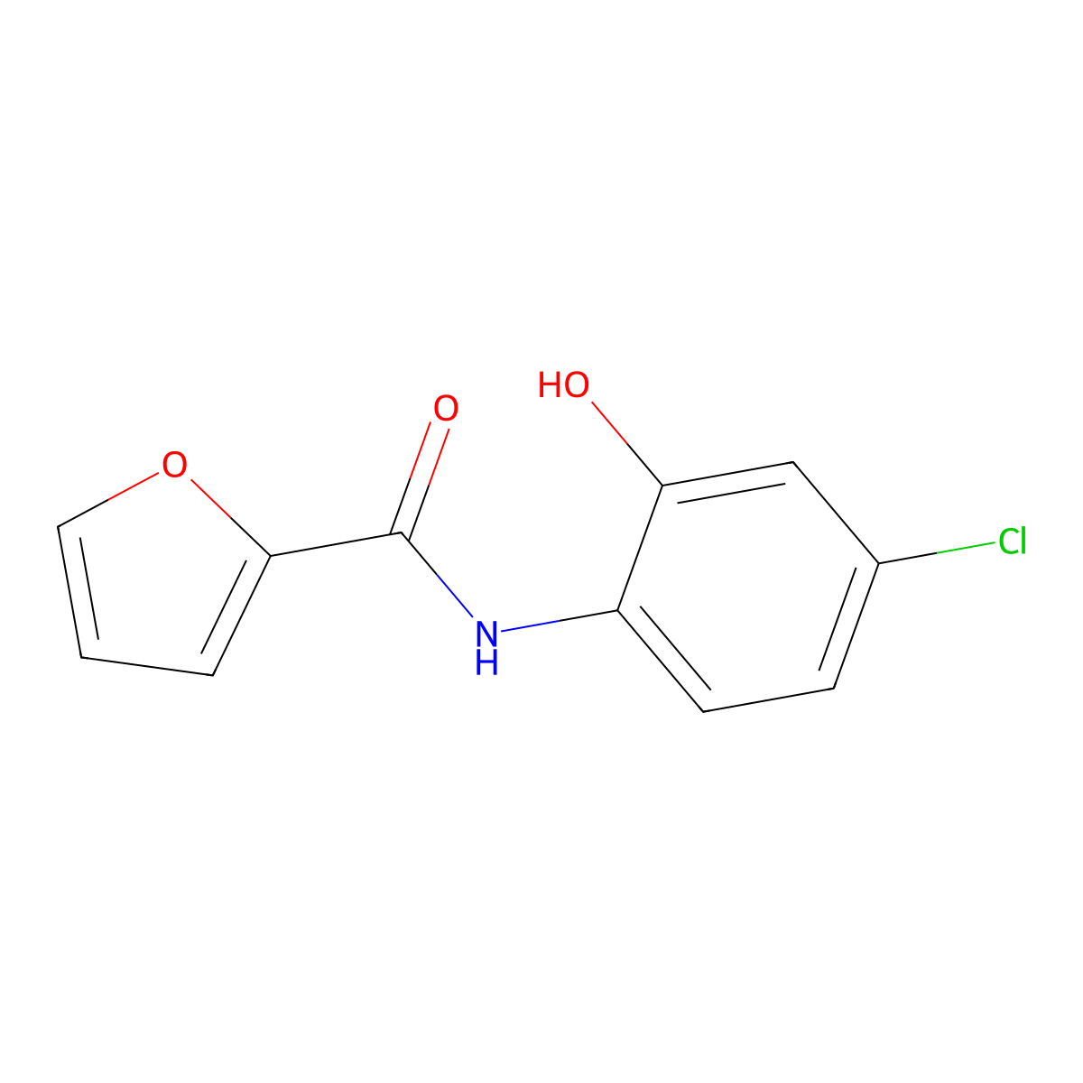 N-(4-chloro-2-hydroxyphenyl)furan-2-carboxamide molecular structure, CAS 356093-31-7