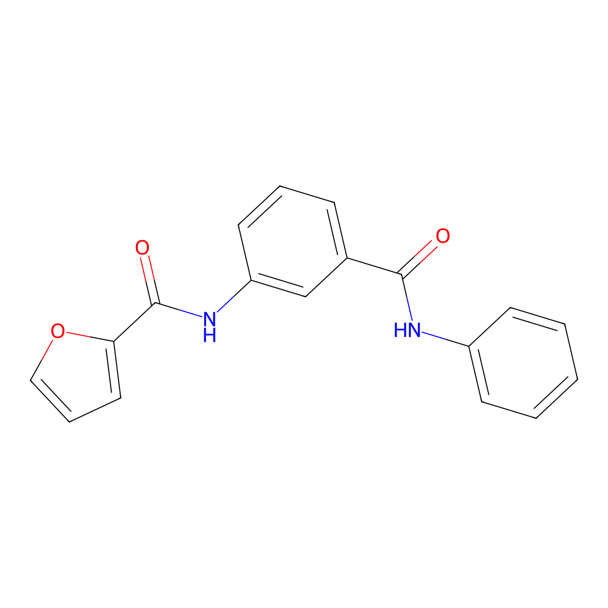 N-[3-(phenylcarbamoyl)phenyl]furan-2-carboxamide molecular structure, CAS 356093-40-8