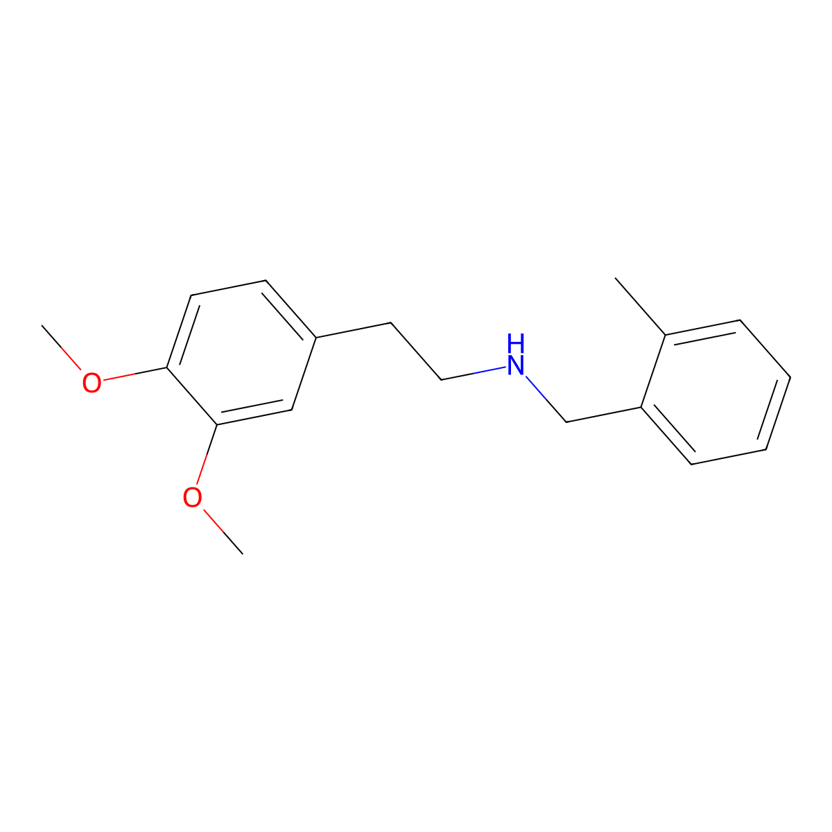 2-(3,4-dimethoxyphenyl)-N-(2-methylbenzyl)ethanamine molecular structure, CAS 356093-47-5