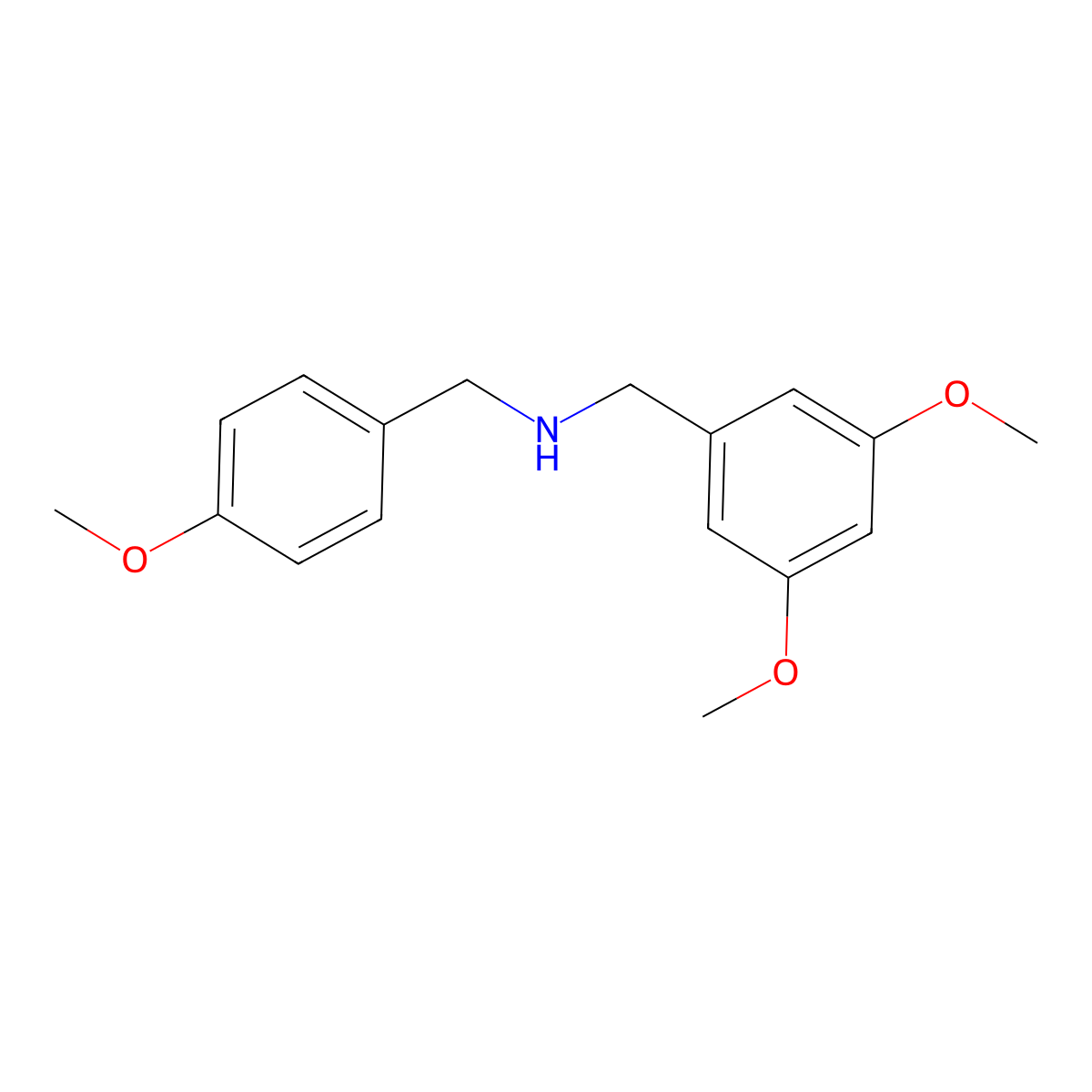 (3,5-Dimethoxy-benzyl)-(4-methoxy-benzyl)-amine molecular structure, CAS 356093-54-4