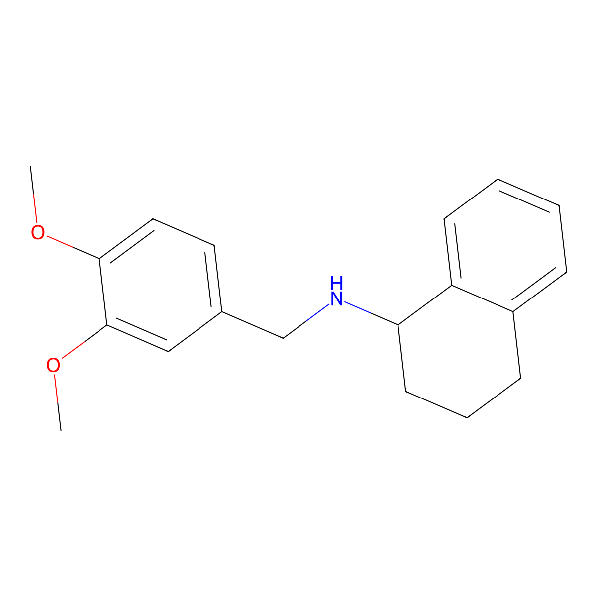 N-[(3,4-dimethoxyphenyl)methyl]-1,2,3,4-tetrahydronaphthalen-1-amine molecular structure, CAS 356093-63-5