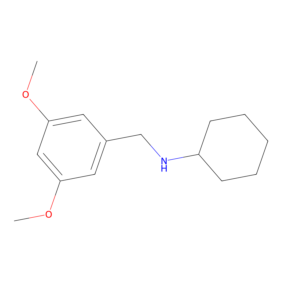 N-(3,5-dimethoxybenzyl)cyclohexanamine molecular structure, CAS 356093-66-8
