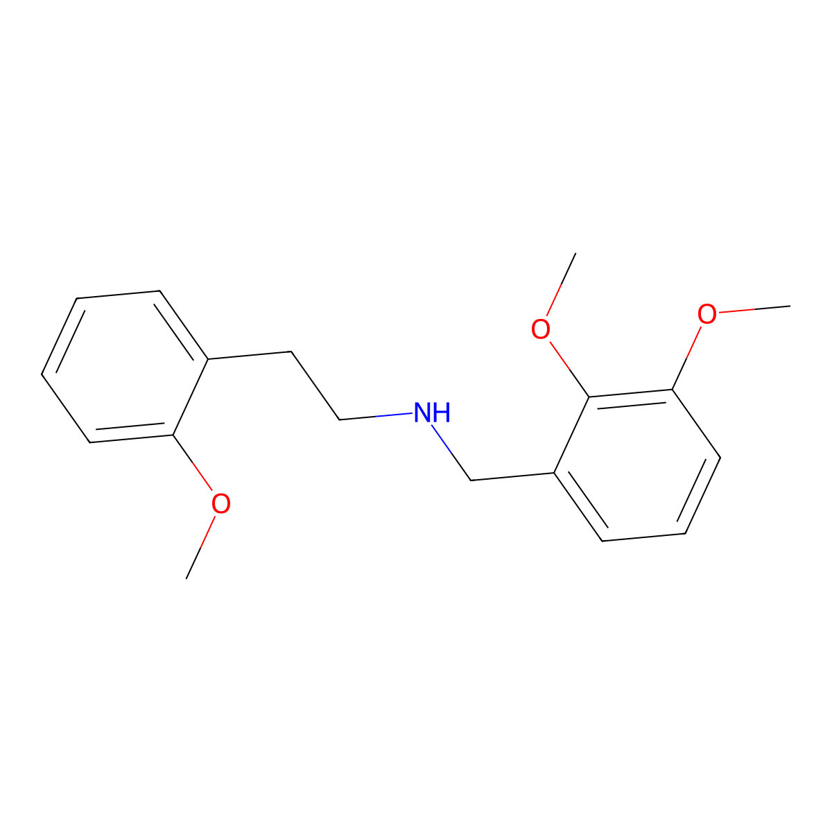 N-[(2,3-dimethoxyphenyl)methyl]-2-(2-methoxyphenyl)ethanamine molecular structure, CAS 356093-74-8