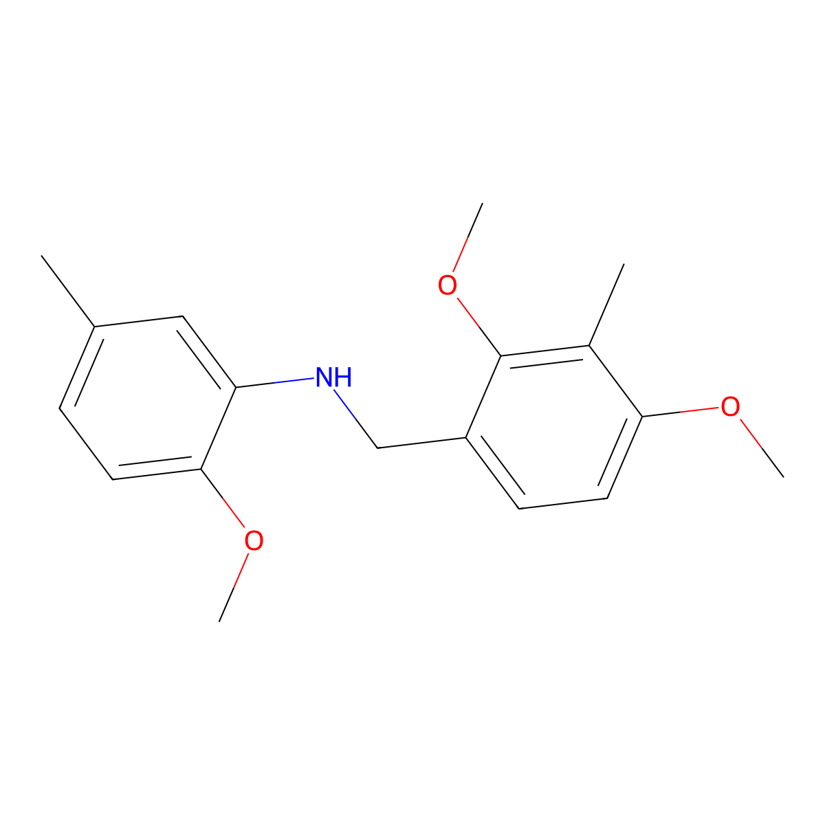 N-[(2,4-dimethoxy-3-methylphenyl)methyl]-2-methoxy-5-methylaniline molecular structure, CAS 356093-83-9