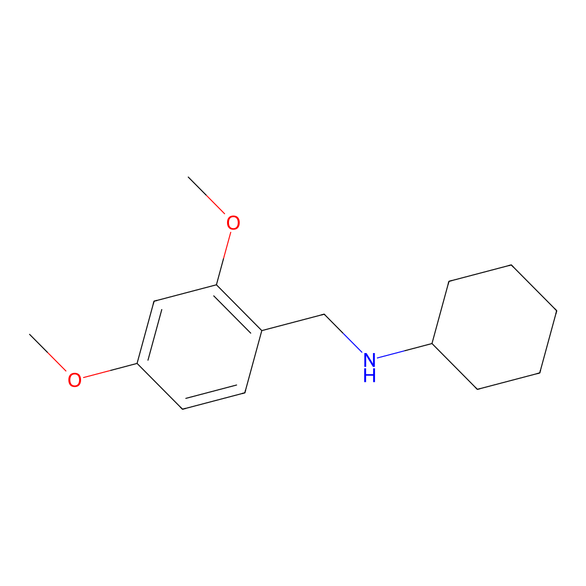 N-(2,4-dimethoxybenzyl)cyclohexanamine molecular structure, CAS 356093-86-2