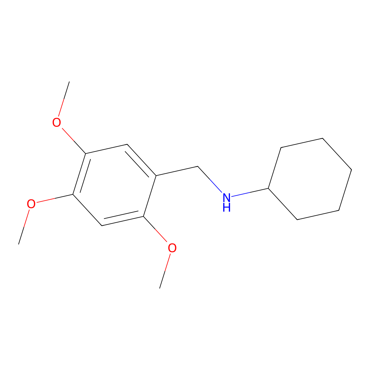 N-(2,4,5-trimethoxybenzyl)cyclohexanamine molecular structure, CAS 356094-13-8