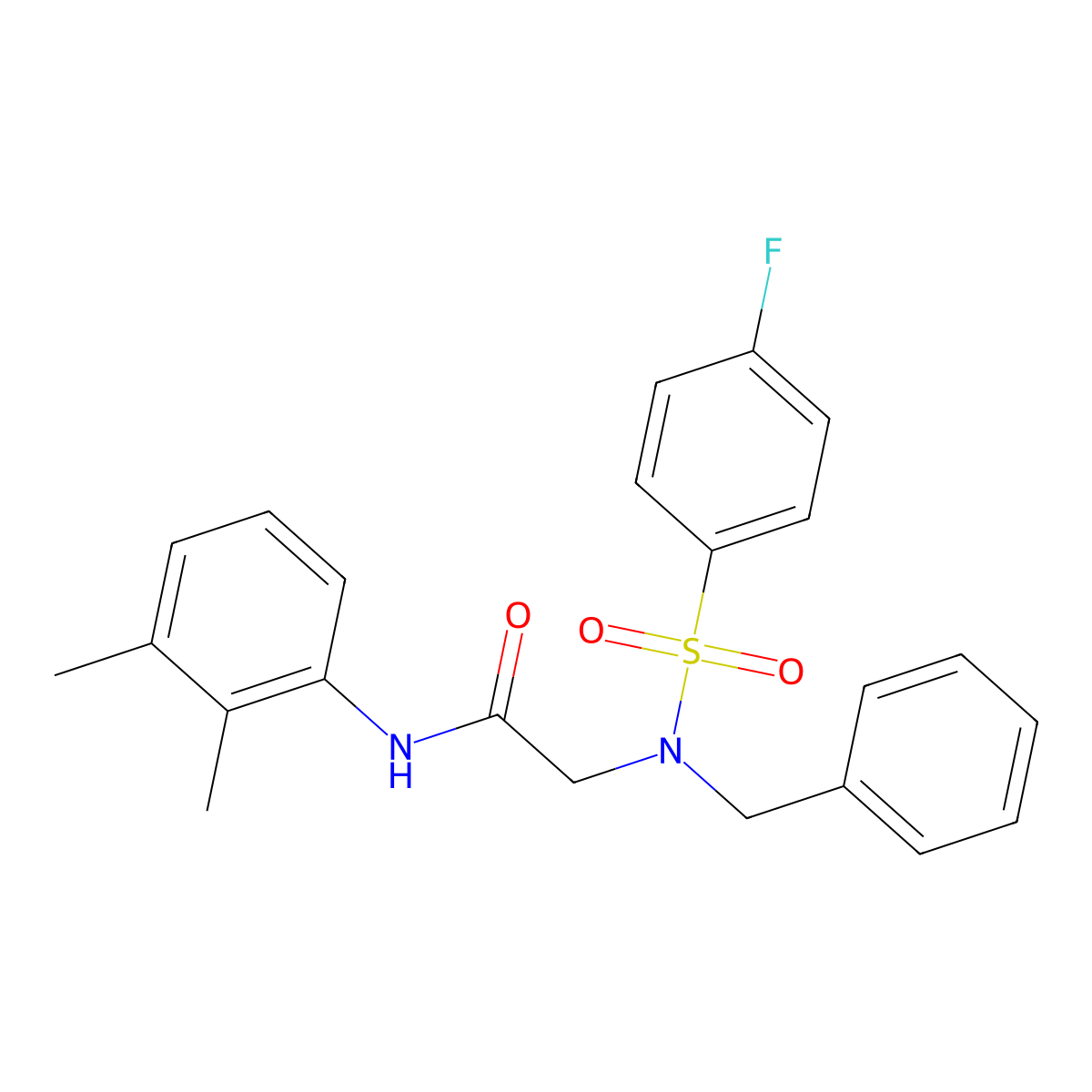 2-[benzyl-(4-fluorophenyl)sulfonylamino]-N-(2,3-dimethylphenyl)acetamide molecular structure, CAS 356094-15-0