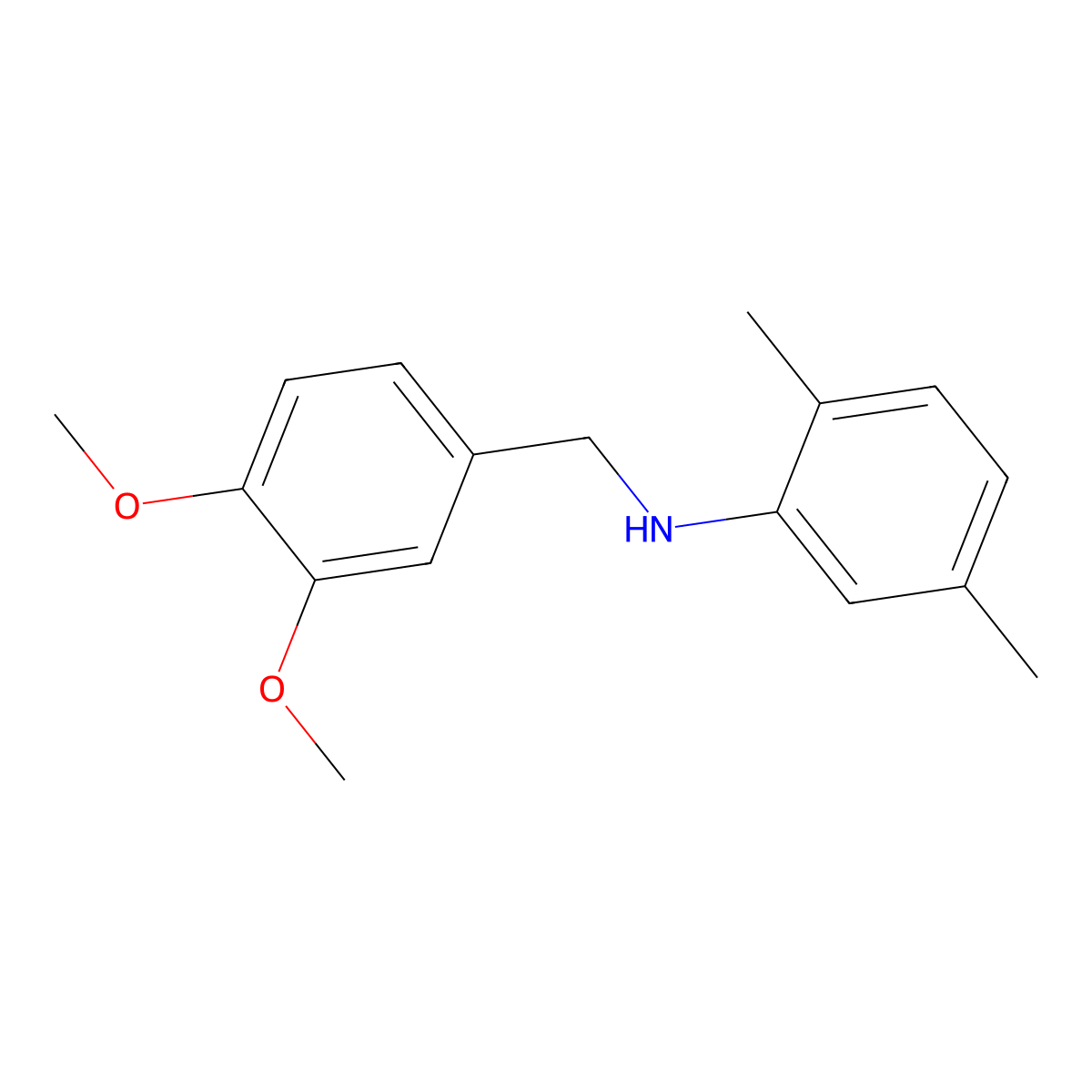 N-[(3,4-dimethoxyphenyl)methyl]-2,5-dimethylaniline molecular structure, CAS 356094-39-8
