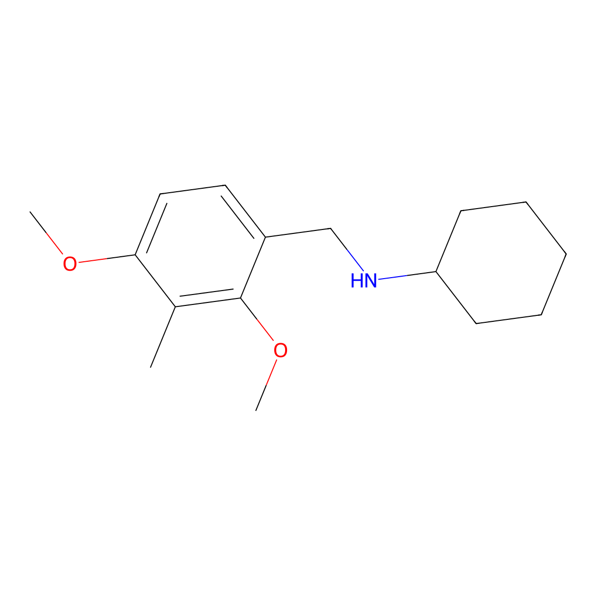 N-(2,4-dimethoxy-3-methylbenzyl)cyclohexanamine molecular structure, CAS 356094-58-1