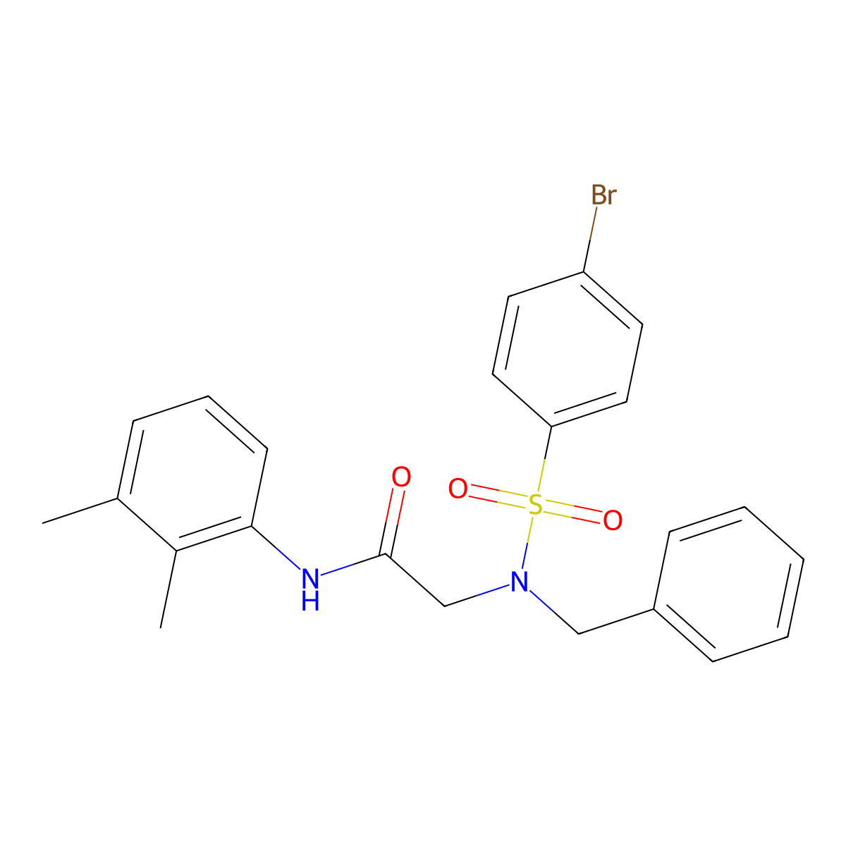 2-[benzyl-(4-bromophenyl)sulfonylamino]-N-(2,3-dimethylphenyl)acetamide molecular structure, CAS 356094-61-6