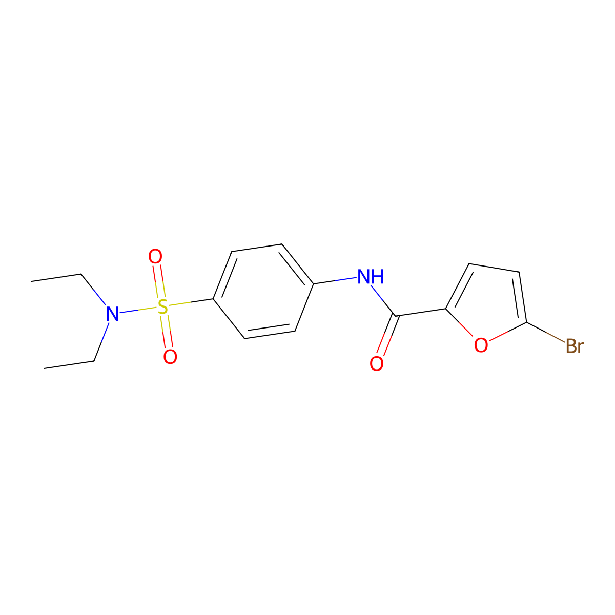 5-bromo-N-[4-(diethylsulfamoyl)phenyl]furan-2-carboxamide molecular structure, CAS 356094-68-3