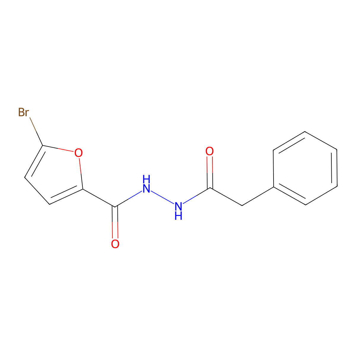 5-bromo-N'-(phenylacetyl)-2-furohydrazide molecular structure, CAS 356094-83-2