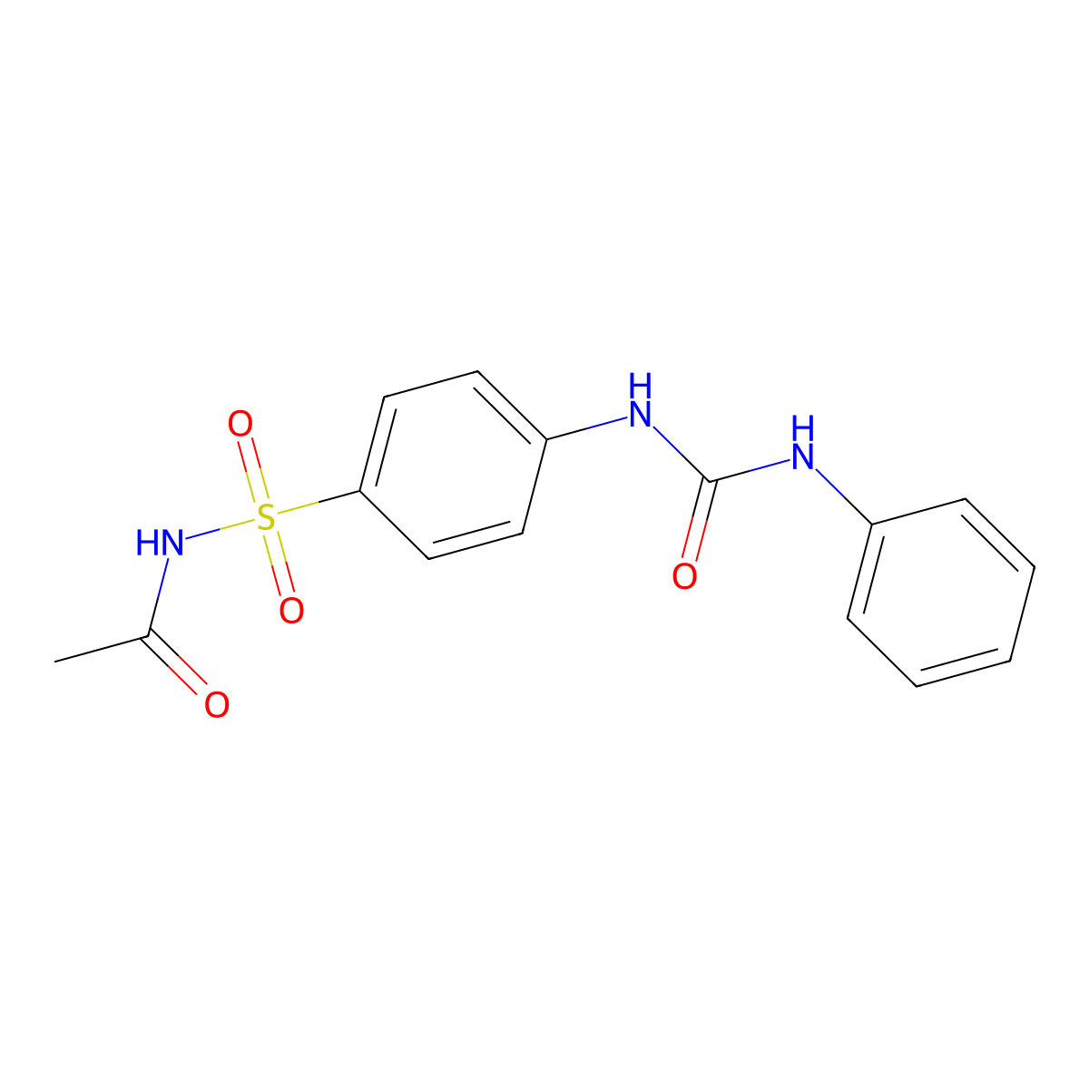 N-[4-(phenylcarbamoylamino)phenyl]sulfonylacetamide molecular structure, CAS 356095-72-2