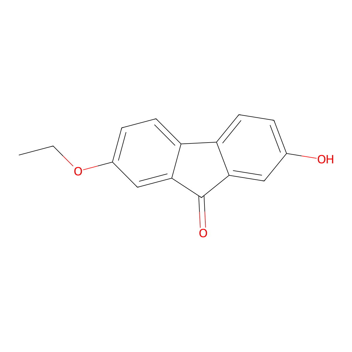 2-ethoxy-7-hydroxy-9H-fluoren-9-one molecular structure, CAS 356096-51-0
