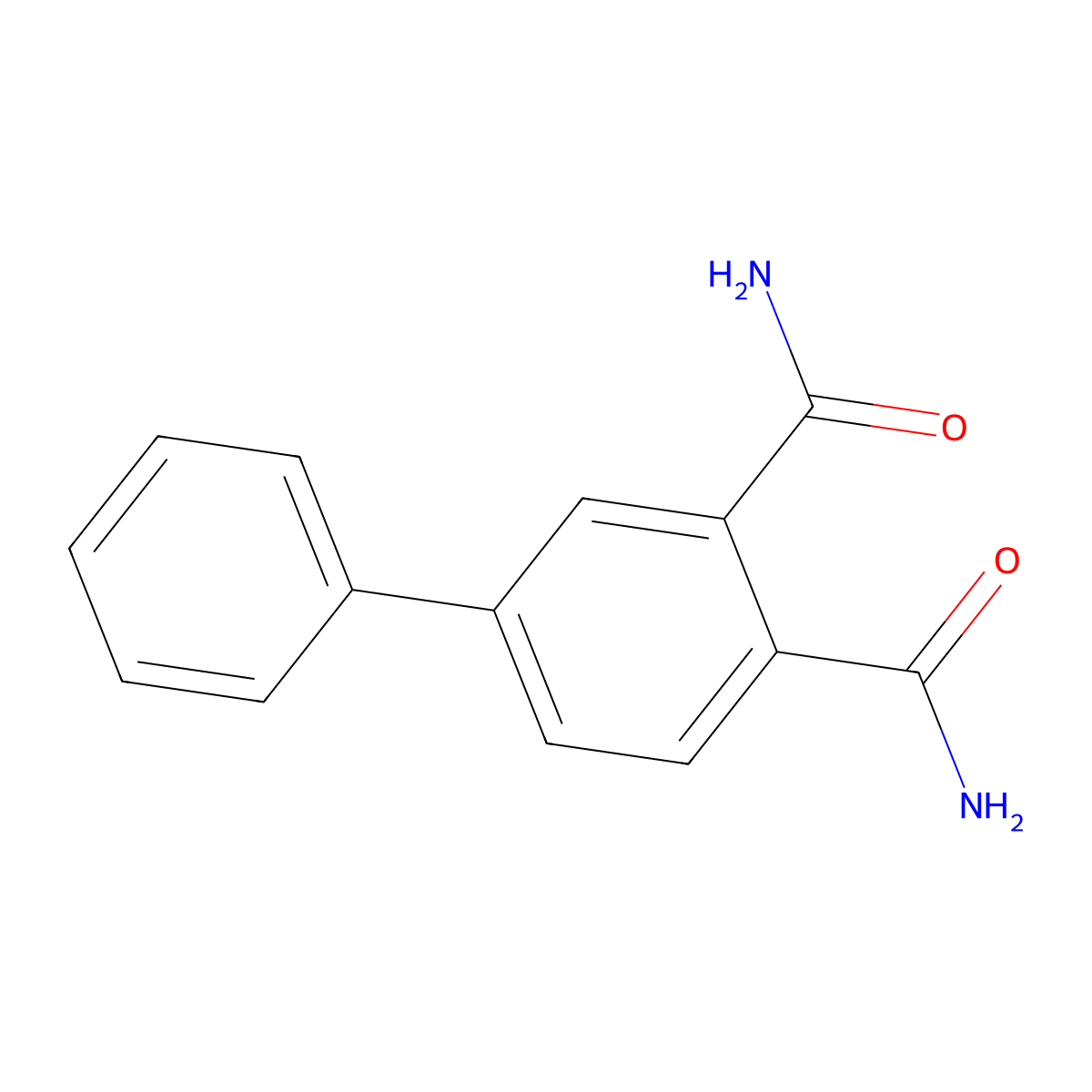 4-Phenylbenzene-1,2-dicarboxamide molecular structure, CAS 356097-13-7