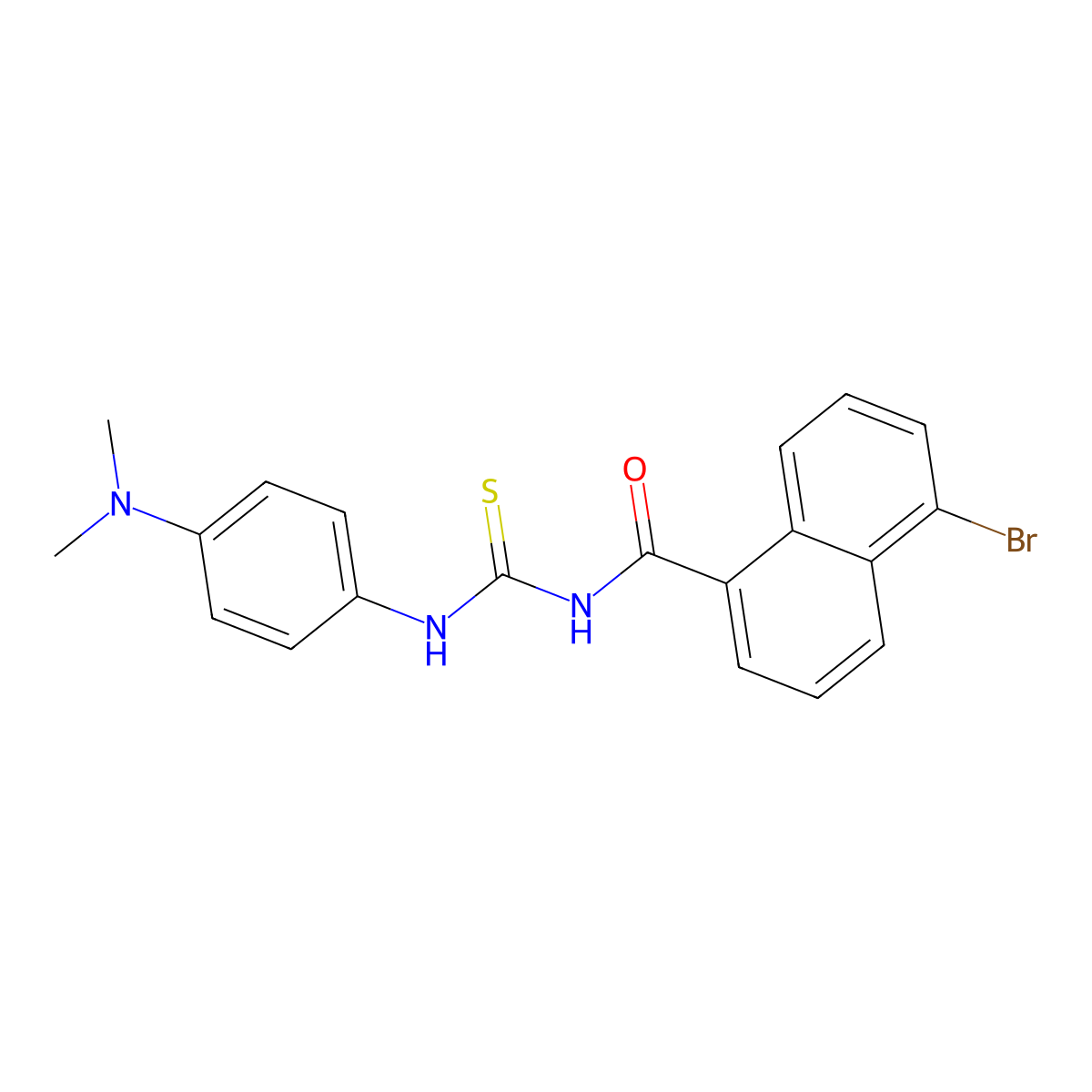 N-(5-bromo-1-naphthoyl)-N'-[4-(dimethylamino)phenyl]thiourea molecular structure, CAS 356097-66-0