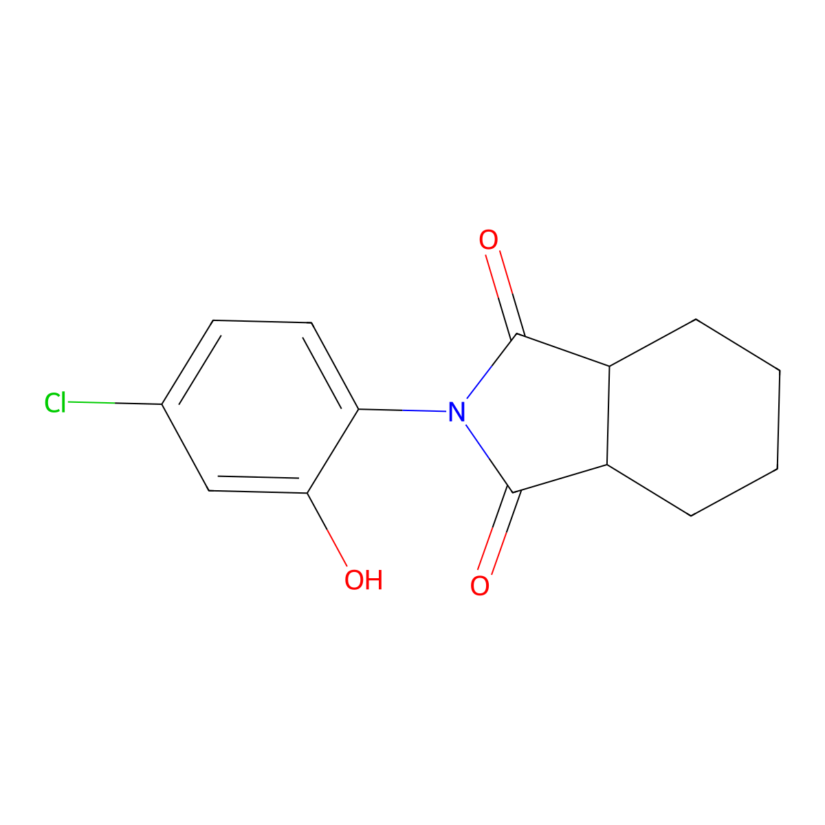 2-(4-Chloro-2-hydroxyphenyl)-3a,4,5,6,7,7a-hexahydroisoindole-1,3-dione molecular structure, CAS 356097-99-9