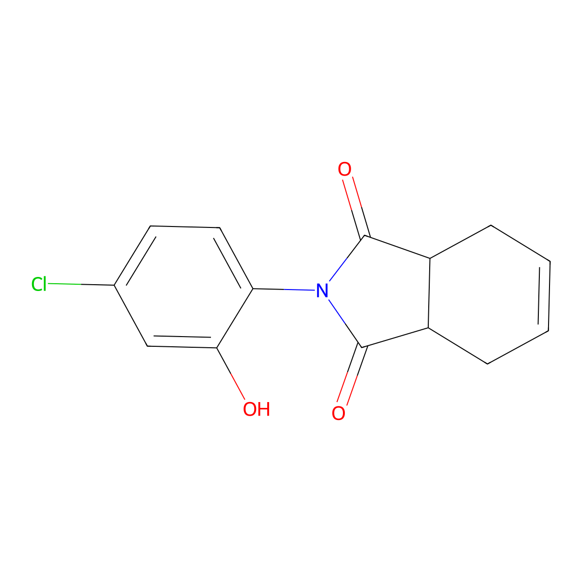 2-(4-Chloro-2-hydroxyphenyl)-3a,4,7,7a-tetrahydroisoindole-1,3-dione molecular structure, CAS 356098-01-6