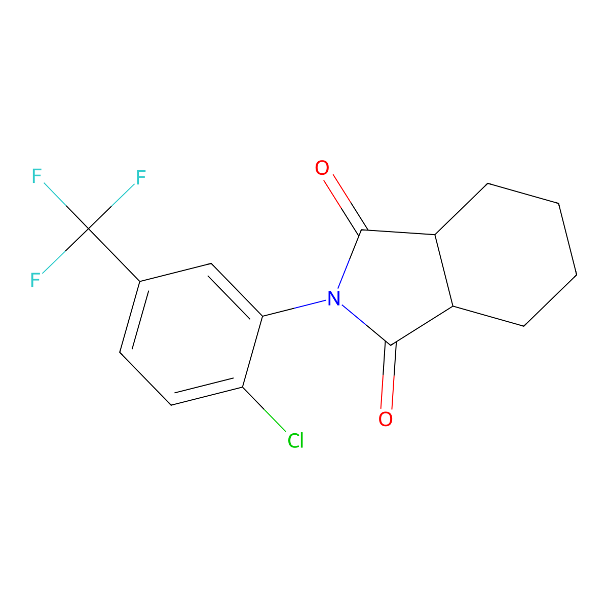 2-[2-chloro-5-(trifluoromethyl)phenyl]hexahydro-1H-isoindole-1,3(2H)-dione molecular structure, CAS 356098-09-4