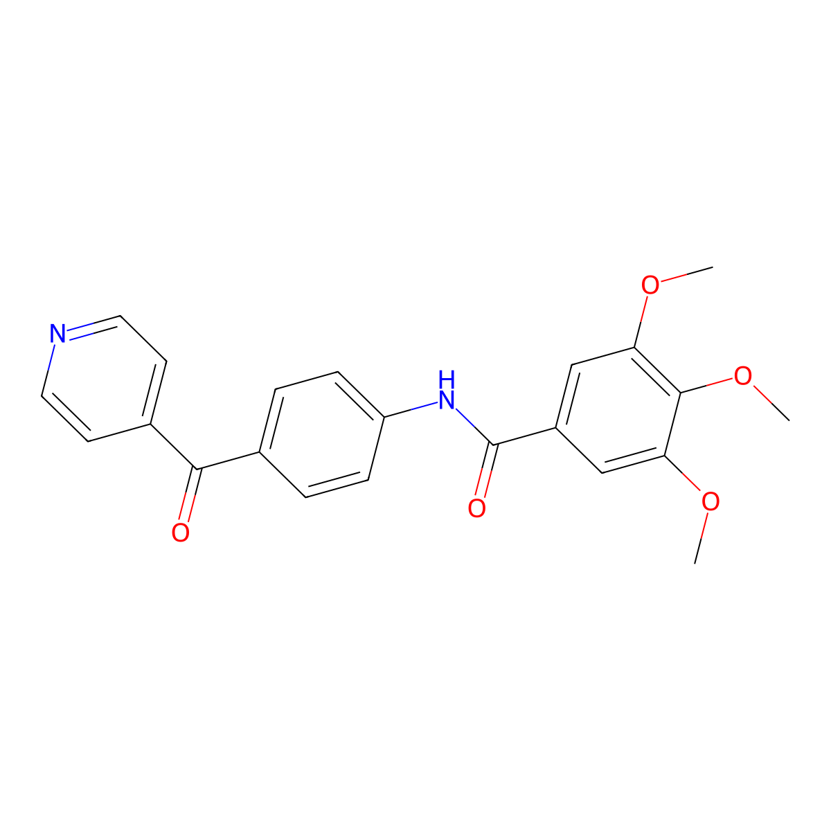 3,4,5-trimethoxy-N-[4-(pyridine-4-carbonyl)phenyl]benzamide molecular structure, CAS 356098-58-3