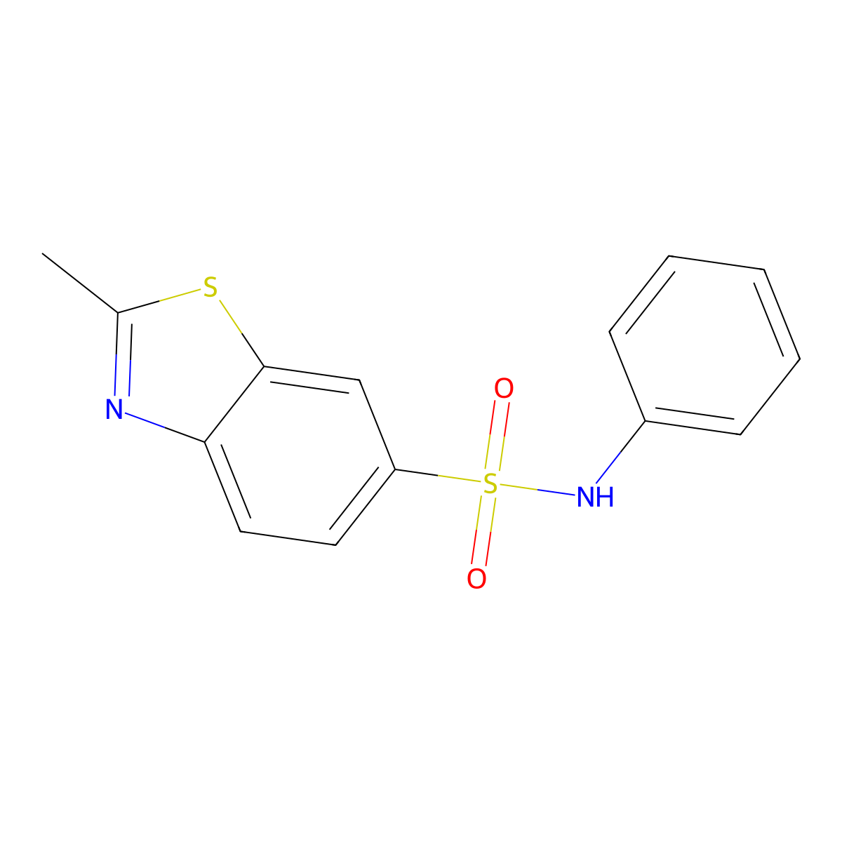 2-methyl-N-phenyl-1,3-benzothiazole-6-sulfonamide molecular structure, CAS 356098-66-3