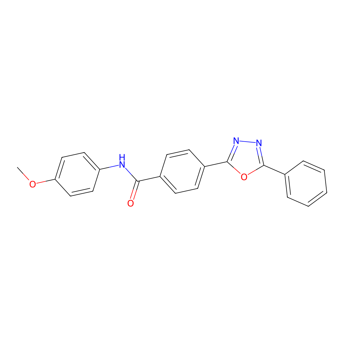 N-(4-methoxyphenyl)-4-(5-phenyl-1,3,4-oxadiazol-2-yl)benzamide molecular structure, CAS 356098-80-1