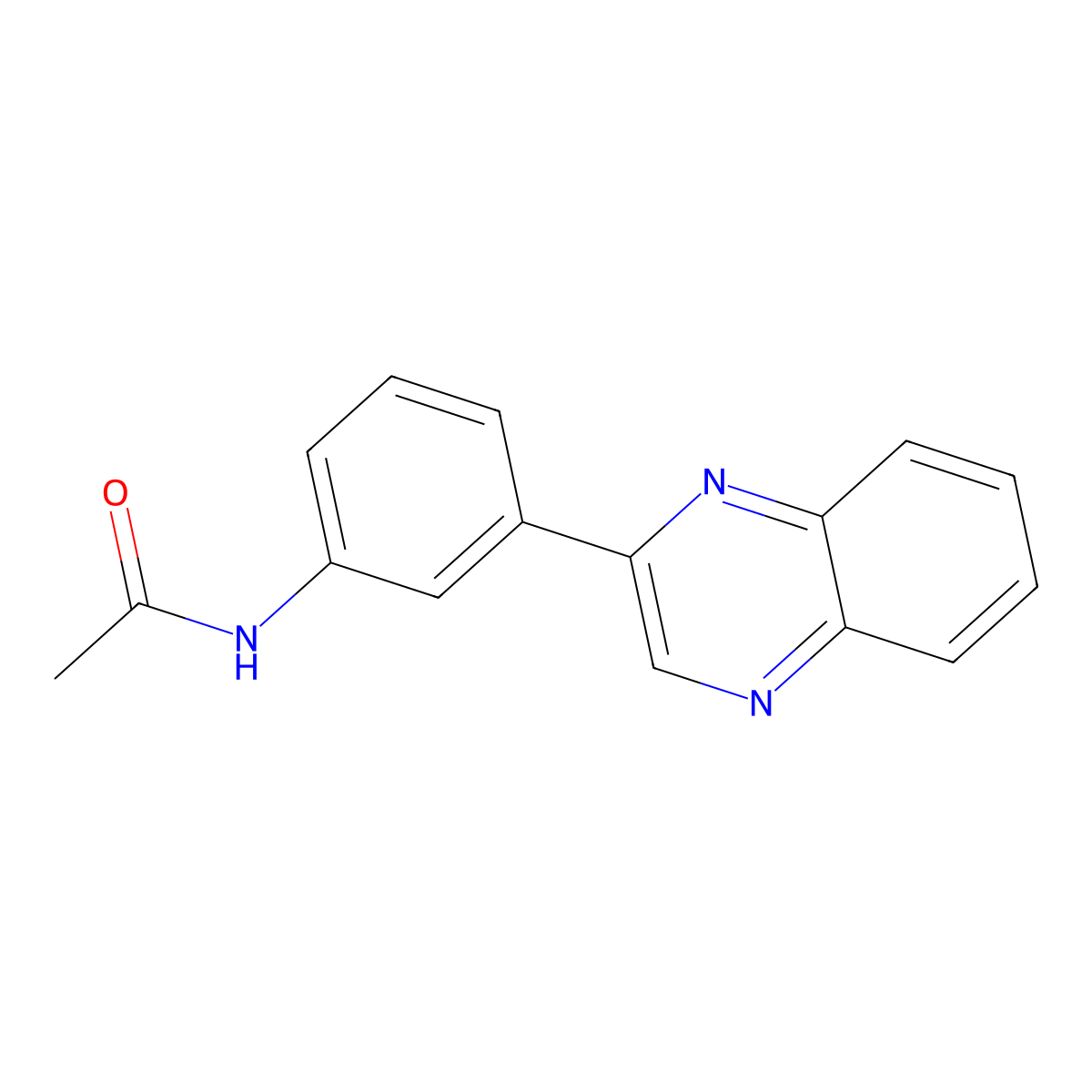 N-(3-quinoxalin-2-ylphenyl)acetamide molecular structure, CAS 356098-89-0