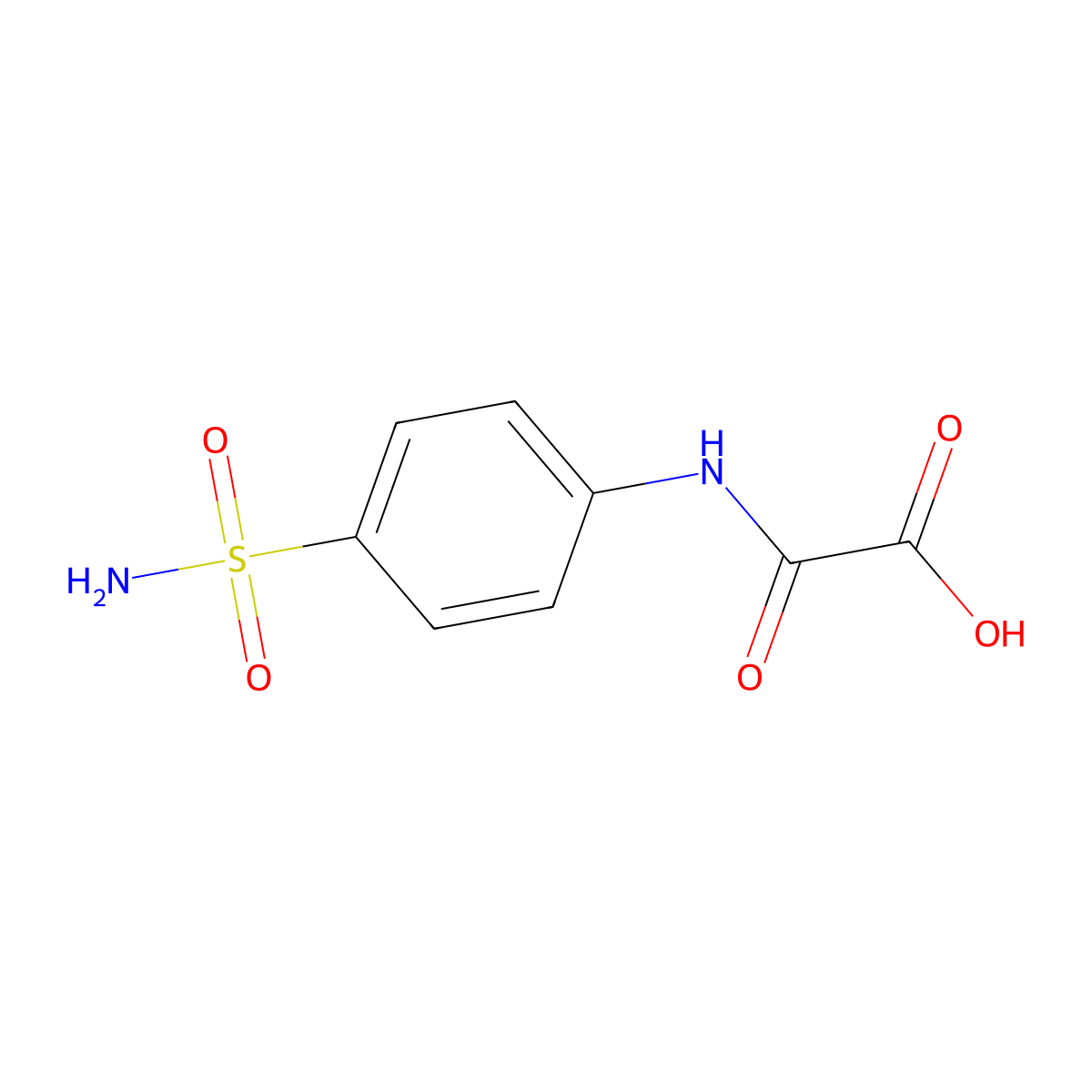 [(4-Sulfamoylphenyl)carbamoyl]formic acid molecular structure, CAS 3561-08-8