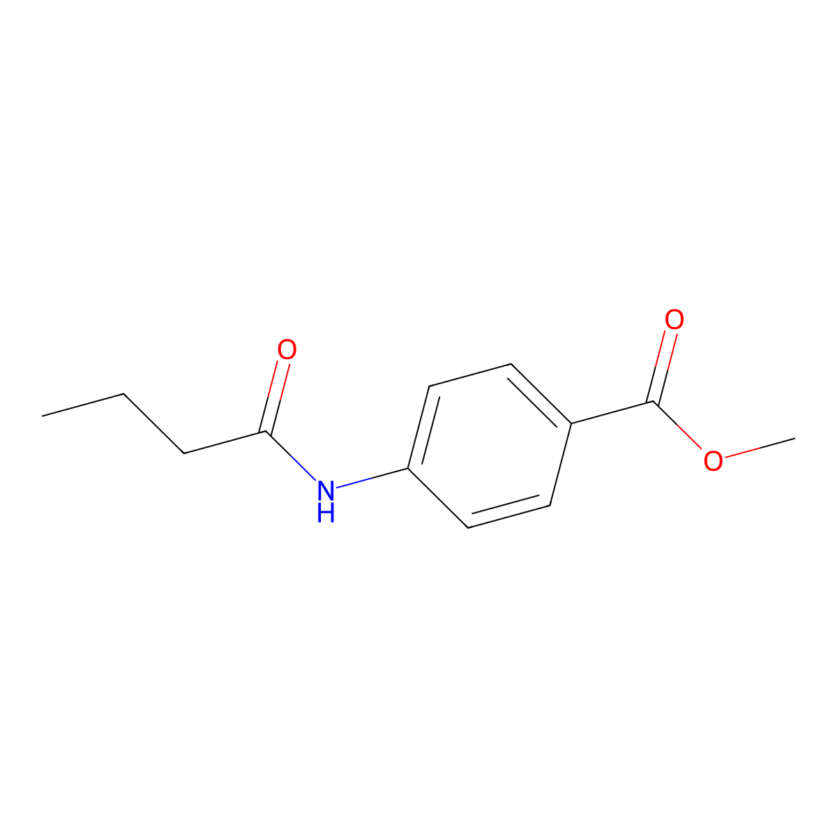 Methyl 4-(butanoylamino)benzoate molecular structure, CAS 356100-70-4