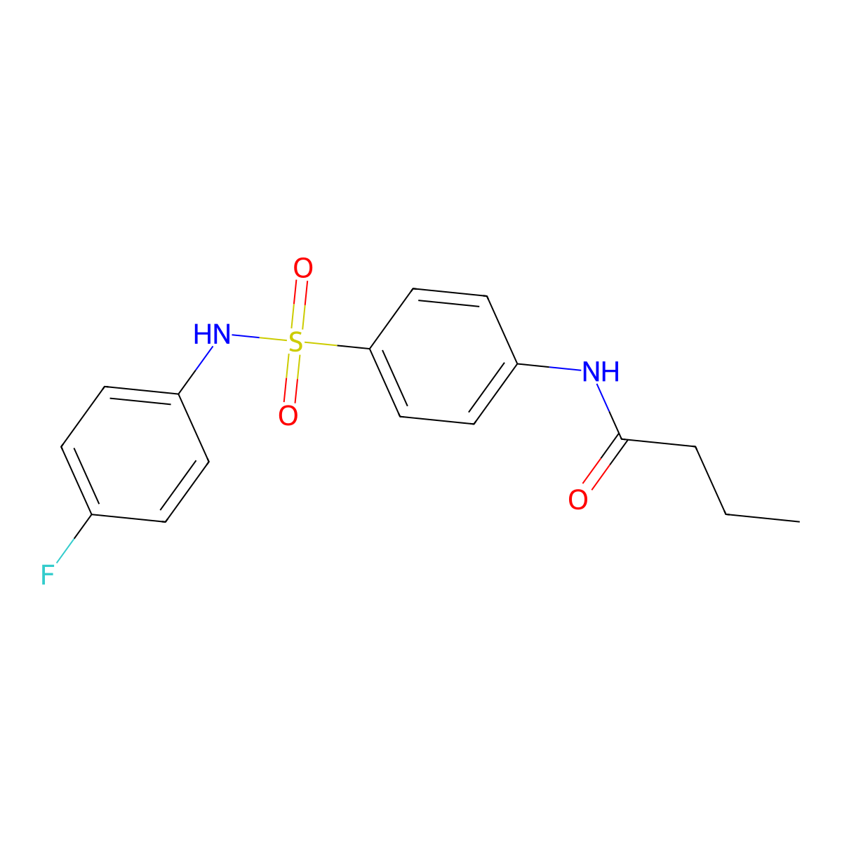 N-[4-[(4-fluorophenyl)sulfamoyl]phenyl]butanamide molecular structure, CAS 356100-71-5