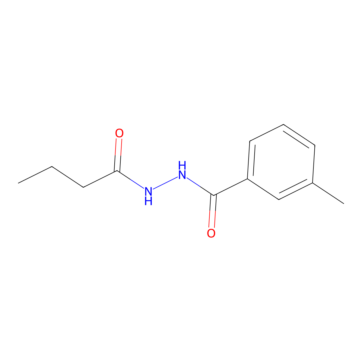 N'-butanoyl-3-methylbenzohydrazide molecular structure, CAS 356101-39-8