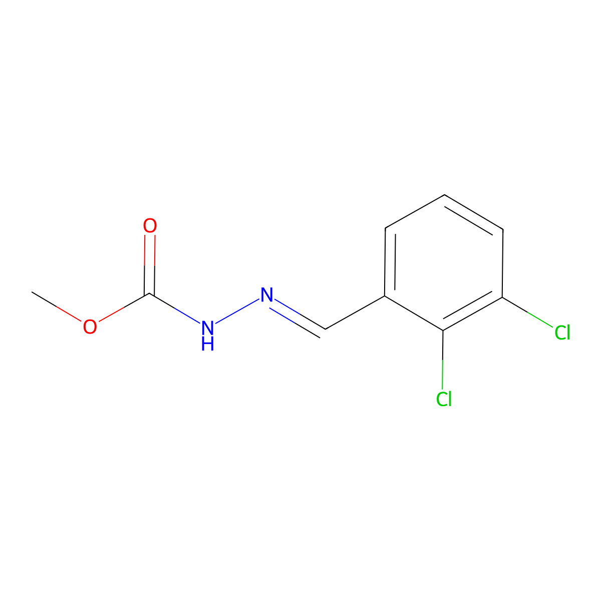 methyl 2-[(E)-(2,3-dichlorophenyl)methylidene]-1-hydrazinecarboxylate molecular structure, CAS 356101-82-1