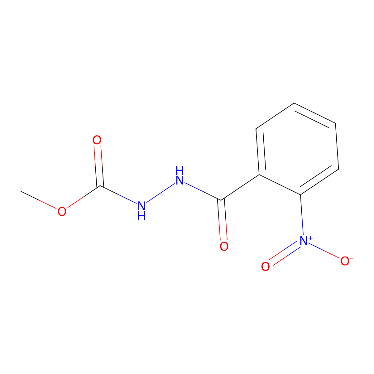 Methyl 2-{2-nitrobenzoyl}hydrazinecarboxylate molecular structure, CAS 356102-80-2